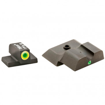 PRO I-DOT TRITIUM NIGHT SIGHTS, FRONT GREEN WITH ORANGE OUTLINE, REAR GREEN SINGLE DOT