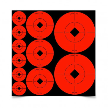 SELF-ADHESIVE TARGET SPOTS TARGETS - ASS'T 1", 2", 3" SPOTS, 110 TARGETS
