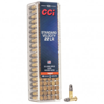 STANDARD VELOCITY - .22LR, LEAD ROUND NOSE, 40GR, 100RD/BX