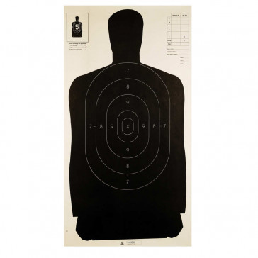  LE TARGET - POLICE SILHOUETTE B-27, 24" X 45", (100 PACK)