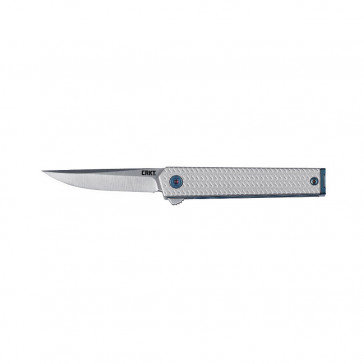 CEO MICROFLIPPER KNIFE - SILVER, DROP POINT, PLAIN EDGE, 2.36" BLADE