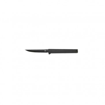 CEO FOLDING KNIFE - BLACK, PLAIN EDGE, DROP POINT, 3.35" BLADE