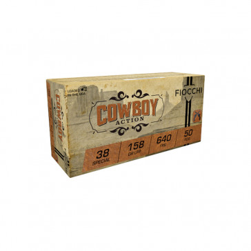 COWBOY ACTION AMMUNITION - 38 SPL, 158 GR, LRNFP, 640 FPS, 50/BX