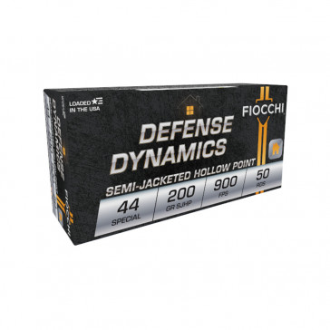 DEFENSE DYNAMICS AMMUNITION - 44 SPECIAL, 200 GR, SJHP, 900 FPS, 50/BX