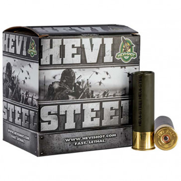HEVI-STEEL SHOTSHELLS - 12GA, 3", 1 1/4OZ, 1500 FPS, BBB SHOT, 25/BX