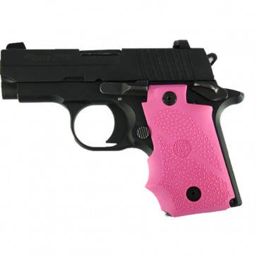 RUBBER WRAPAROUND GRIP WITH FINGER GROOVES - SIG SAUER P238 - PINK