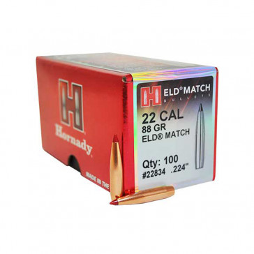 ELD® BULLETS - 22 CAL. .224", 88 GR, 100/BX