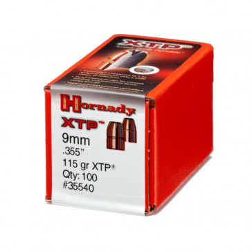 XTP EXTREME TERMINAL PERFORMANCE BULLET - 9MM .355" HP, 115 GR, 100/BX
