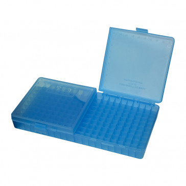 HANDGUN AMMO BOX - CLEAR BLUE, 200/RD