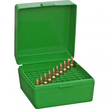 RS-100 SERIES SMALL RIFLE AMMO BOX - 100 ROUND - GREEN