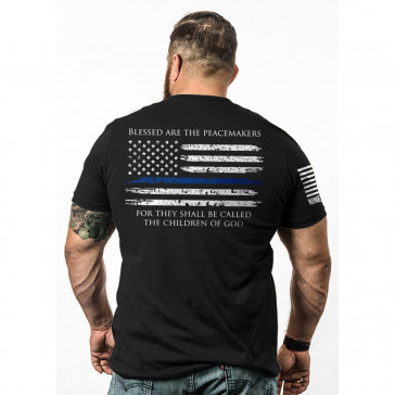 THIN BLUE LINE MEN'S T-SHIRT - BLACK, 3X-LARGE