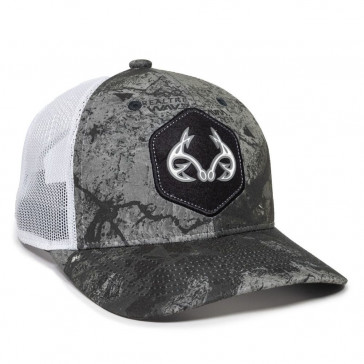 REALTREE FISHING WAV3 HAT - MIRAGE GREY/WHITE CAMO, ADULT