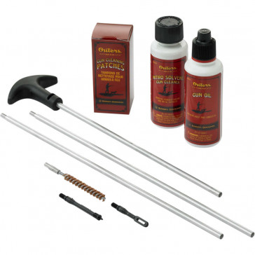 RIFLE 22 CAL CLEANING KIT ALUMINUM RODS CLAM SHELL
