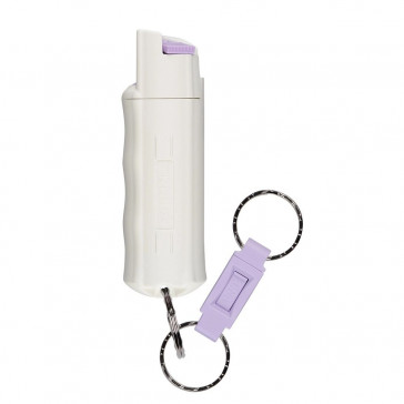 PEPPER SPRAY W/ GLOW IN THE DARK CASE - 25 BURSTS, 10' RANGE, QUICK RELEASE KEY RING