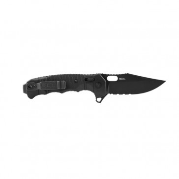 SEAL XR KNIFE - BLACK, CLIP POINT, COMBINATION EDGE, 3.9" BLADE