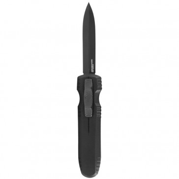 PENTAGON OTF AUTO KNIFE - BLACKOUT, SPEAR POINT, PLAIN EDGE, 4.06" BLADE