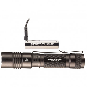 PROTAC 2L-X USB TACTICAL LIGHT - INCLUDES 18650 USB BATTERY, USB CORD AND HOLSTER - CLAM - BLACK