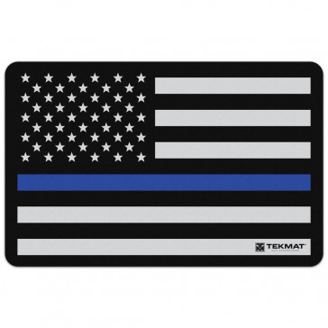 POLICE SUPPORT FLAG CLEANING MAT - 11" X 17"
