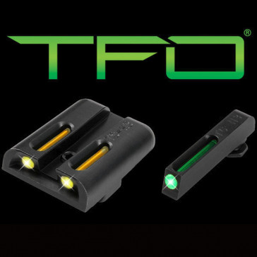 TFO TRITIUM/FIBER-OPTIC DAY/NIGHT SIGHT - GLOCK LOW, GREEN/YELLOW