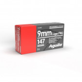 AGUILA SUBSONIC AMMUNITION - 9MM, 147 GR, FMJF, 950 FPS, 50/BX