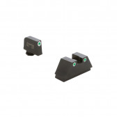 OPTIC COMPATIBLE SIGHT SET - XL TALL, GREEN TRITIUM 3 DOT, WHITE OUTLINES, ALL GLOCK MODELS EXCEPT 42/43/43X/48
