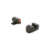 TROOPER SIGHT SET - BLACK, SIG SAUER, GREEN TRITIUM ORANGE OUTLINE FRONT, GREEN TRITIUM BLACK OUTLINE SERRATED SQ REAR