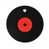WORLD OF TARGETS AR500 STEEL GONG - BLK/ORANGE, 10" GONG, 3/8" THICK