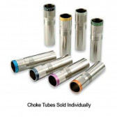 MOBILCHOKE VICTORY EXTENDED CHOKE TUBE - CYLINDER CONSTRICTION, 20 GAUGE, LONG 25MM, SILVER WITH COLORED BANDS