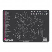 BROWNING BUCKMARK SCHEMATIC PROMAT - CHARCOAL GREY/PINK