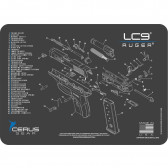 RUGER LC9 SCHEMATIC PROMAT - CHARCOAL GRAY/PINK