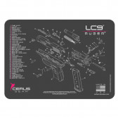 RUGER LC9 SCHEMATIC PROMAT - CHARCOAL GRAY/PINK
