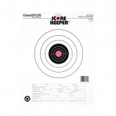 SCORE KEEPER FLUORESCENT ORANGE & BLACK BULL TARGETS - 50' PISTOL SLOW FIRE, 12/PK