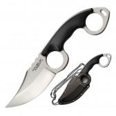 DOUBLE AGENT II KNIFE - BLACK, PLAIN EDGE, CLIP POINT, 3" BLADE