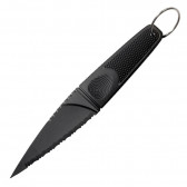 FGX SKEAN DHU KNIFE - BLACK, SPEAR POINT, SERRATED EDGE, 3.75" BLADE