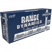 RANGE DYNAMICS AMMUNITION - 9MM LUGER, FMJ, 158 GR, 850 FPS, 50/BX