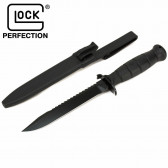 FIELD KNIFE WITH SAW - BLACK - BULK