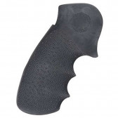 SOFT RUBBER GRIP WITH FINGER GROOVES - S&W N FRAME ROUND BUTT - FULL SIZE GRIPS