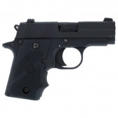 RUBBER WRAPAROUND GRIP WITH FINGER GROOVES - SIG SAUER P238 - BLACK