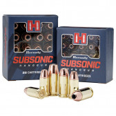 HORNADY SUBSONIC AMMUNITION - 9MM LUGER, 147GR, XTP- 25 ROUNDS PER BOX