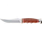 LEATHER HANDLED SKINNER KNIFE