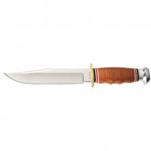 LEATHER HANDLED BOWIE KNIFE