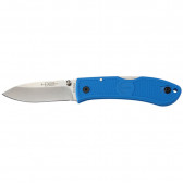 DOZIER FOLDING HUNTER KNIFE - BLUE, DROP POINT, PLAIN EDGE, 3" BLADE