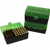 AMMO BOX 50RD FLIP TOP 243 CLR GRN/BLK