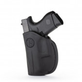 2-WAY IWB LEATHER HOLSTER - STEALTH BLACK - LEFT HAND - GLK 42/43, KEL 380, RUG LCP, SIG P365, S&W BODYGUARD, MOST 380S