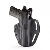 REINFORCED THUMB BREAK HOLSTER - STEALTH BLACK, RIGHT HANDED, LEATHER, 1911, BHX1