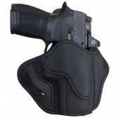 OPTIC READY OPEN TOP MULTI-FIT BELT HOLSTER - STEALTH BLACK, RIGHT HANDED, LEATHER, SIG SAUER P228/P229, OR-BH2.4S
