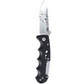 KILOWATT FOLDING KNIFE - BLACK, CLIP POINT, PLAIN EDGE, 3.4" BLADE