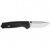 TERMINUS XR KNIFE - SATIN BLACK, CLIP POINT, PLAIN EDGE, 2.95" BLADE 