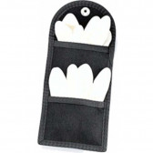 DOUBLE LATEX GLOVE POUCH - BLACK