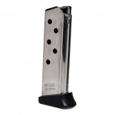 PPK WALTHER MAGAZINE WITH FINGER REST - .380 ACP  - 6 ROUND - NICKEL